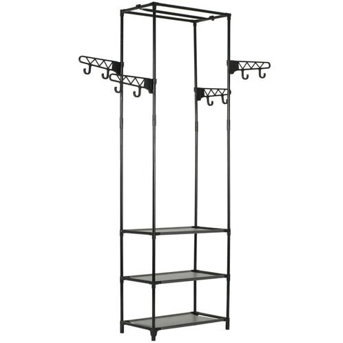 vidaXL Kledingrek 55x28,5x175 cm staal en ongeweven stof, Huis en Inrichting, Kasten | Kleerkasten, Nieuw, Verzenden