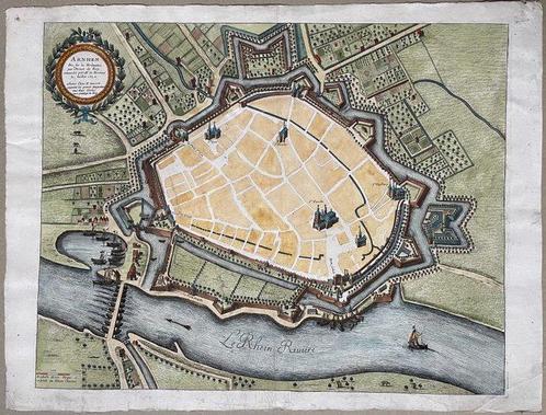 Pays-Bas - Arnhem; H. Maillot, naar J. Blaeu - Arnhen Pris, Boeken, Atlassen en Landkaarten