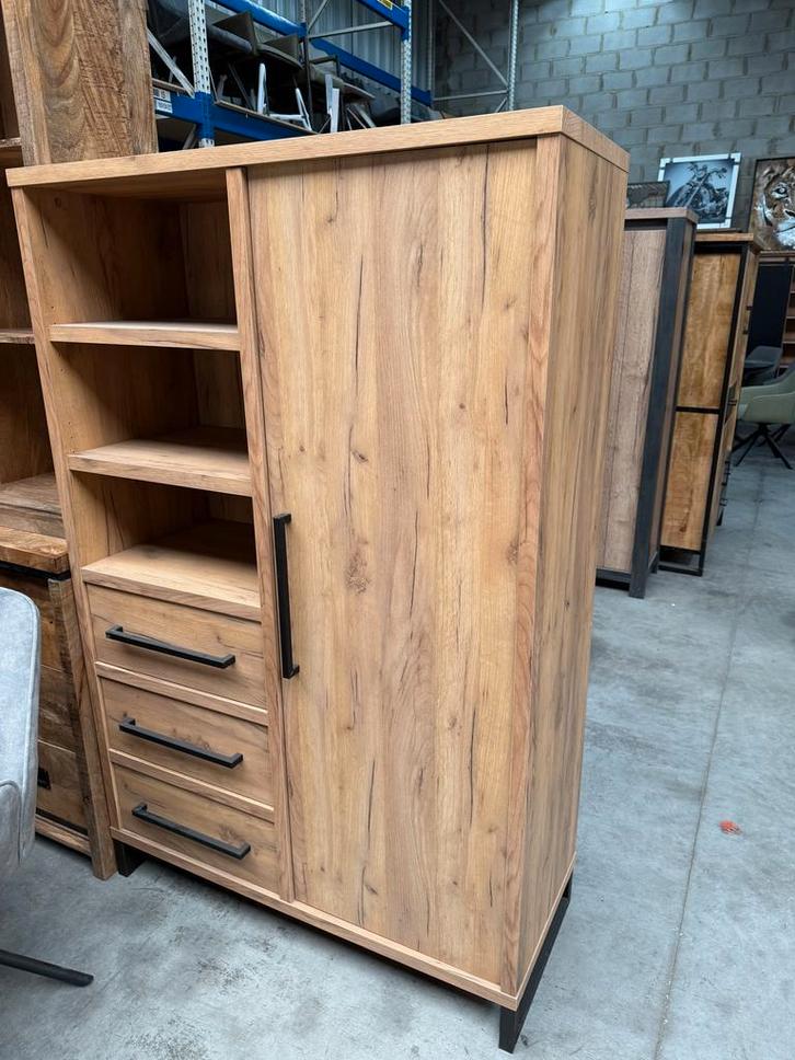 Ronda bergkast, kleur wild oak, Huis en Inrichting, Kasten | Wandmeubels, Nieuw, Metaal, Overige materialen