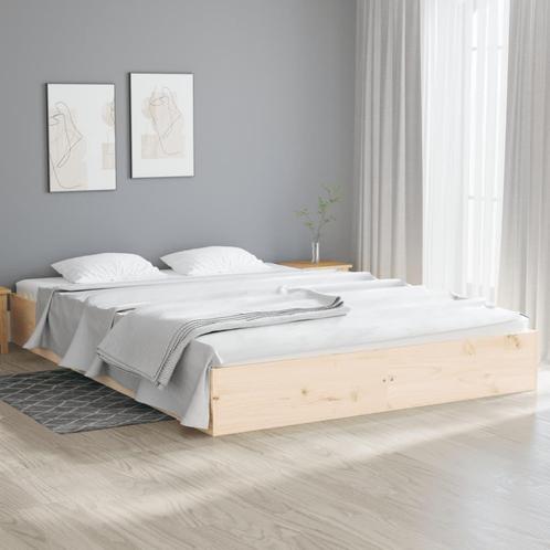 vidaXL Cadre de lit sans matelas bois massif 140x200 cm, Huis en Inrichting, Slaapkamer | Bedden, Verzenden