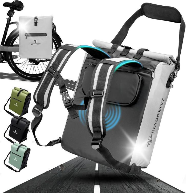 2dekans | RADGEIST 3in1 fietstas voor bagagedrager -, Fietsen en Brommers, Fietsaccessoires | Fietstassen, Ophalen of Verzenden