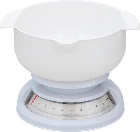 2dekans | Alpina Keukenweegschaal met Kom - tot 5 kg - Wit -, Huis en Inrichting, Keuken | Keukenbenodigdheden, Ophalen of Verzenden