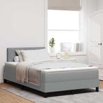 vidaXL Boxspring bed met matras Lichtgrijs 120 x 200 cm Stof, Verzenden, Nieuw