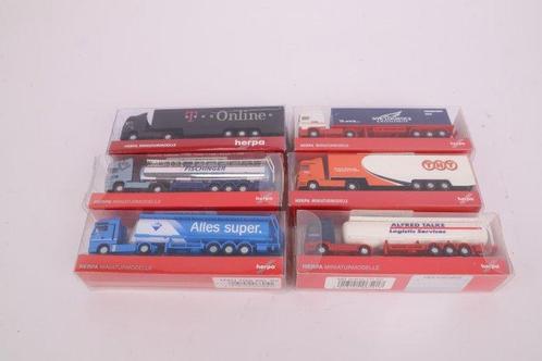 Herpa N - Modeltreinvoertuigen (6) - Zes vrachtwagens, Aral,, Hobby en Vrije tijd, Modeltreinen | N-Spoor