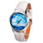 Fako® - Horloge - Oceaan - Wit, Nieuw, Verzenden
