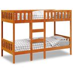 vidaXL Stapelbed massief grenenhout wasbruin 90x190 cm, Verzenden
