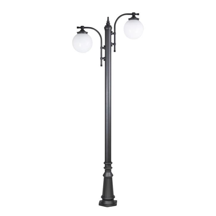 Tuinverlichting Bol Tuinlantaarn Madeira 2-lichts Ø 25, Tuin en Terras, Buitenverlichting, 50 tot 250 watt, Nieuw, Aluminium, Staande lamp