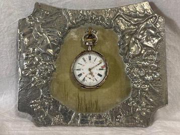 No Reserve Price - Porte Montre Gousset et Montre en Argent, Antiek en Kunst