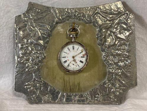 No Reserve Price - Porte Montre Gousset et Montre en Argent, Antiek en Kunst, Antiek | Klokken