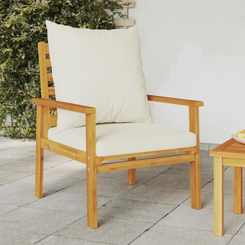 vidaXL Tuinfauteuil 2 st met kussen massief acaciahout, Tuin en Terras, Tuinsets en Loungesets, Nieuw, Verzenden