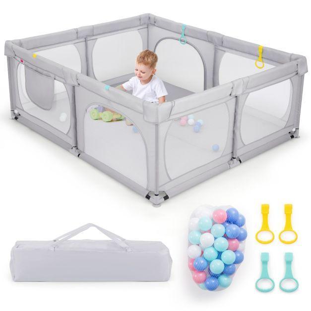 2dekans | Coast Babybox met 50 Ballen - Lichtgrijs -, Kinderen en Baby's, Overige Kinderen en Baby's, Ophalen of Verzenden