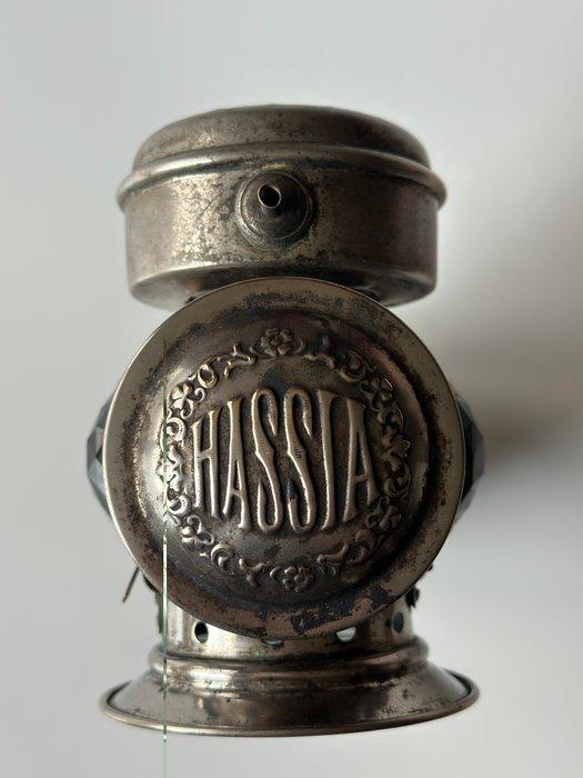 Hassia - Lamp - Messing, Glas, Metaal - Carbidlamp Hassia, Antiek en Kunst, Curiosa en Brocante