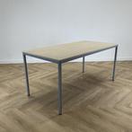 kantinetafel 160x80 cm,  licht eiken - grijs, Gebruikt, Bureau