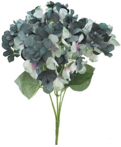 Hortensia Hydrangea Groot Teal Groen Zijdenbloem 45 cm, Maison & Meubles, Accessoires pour la Maison | Plantes & Fleurs artificielles