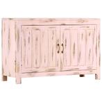 vidaXL Dressoir 110x35x70 cm massief mangohout lichtroze, Huis en Inrichting, Verzenden, Nieuw