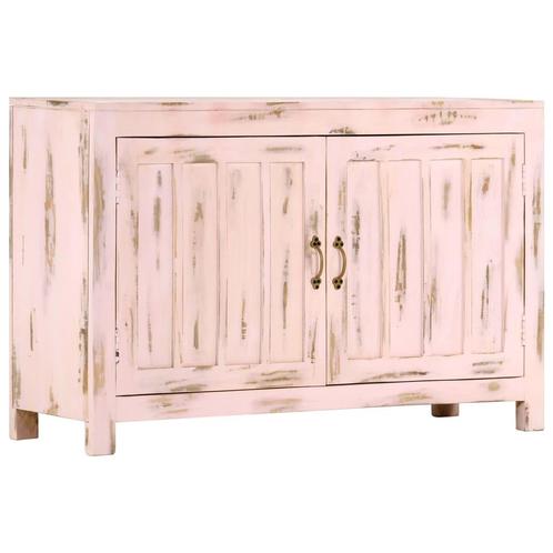 vidaXL Dressoir 110x35x70 cm massief mangohout lichtroze, Huis en Inrichting, Kasten | Dressoirs, Nieuw, Verzenden