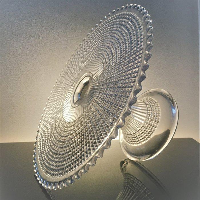 Val Saint Lambert - Taartschep - Glas - 1910-1920, Antiquités & Art, Art | Objets design