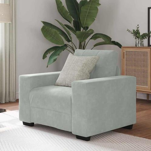vidaXL Fauteuil 60 cm fluweel lichtgrijs, Huis en Inrichting, Zetels | Zetels, Nieuw, Verzenden
