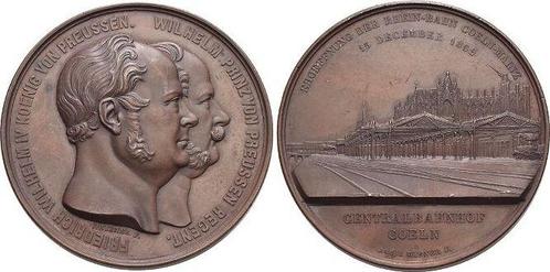 Grosse Bronze-medaille 1859 Brandenburg-Preussen Pruisen..., Postzegels en Munten, Penningen en Medailles, Verzenden