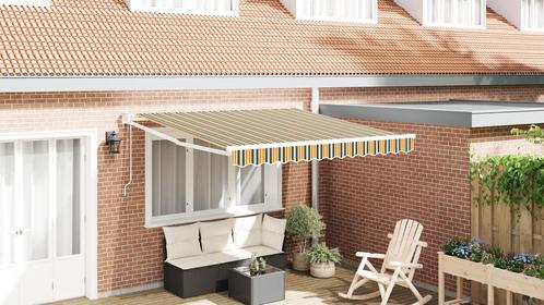 vidaXL Automatisch Uittrekbaar Ligbed Groen en Geel 300x250, Tuin en Terras, Zonneschermen, Nieuw, Verzenden