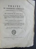 M. Hautefeuille - Traité de Procédure Criminelle,, Antiek en Kunst, Antiek | Boeken en Manuscripten