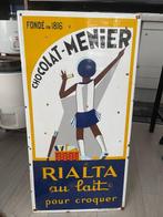 Grote oude geëmailleerde plaat Chocolat Menier “Rialta au