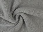 10 meter teddy bont - zilvergrijs - Bouclé stoffen, Verzenden, 120 cm of meer, Polyester, Grijs