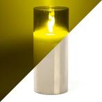 LED kaars | 18 cm | Lumineo (In glas, Timer, Smokey), Verzenden