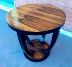 Salontafel - Hout - Bijzettafeltje met zuil, Antiek en Kunst