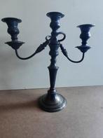 Chandelier Candélabre à trois bras - Plaqué(e) argent