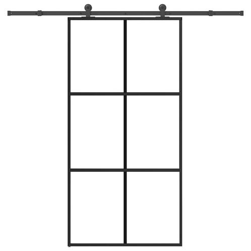 vidaXL Schuifdeur met beslagset 102x205 cm aluminium en, Doe-het-zelf en Bouw, Deuren en Vliegenramen, Nieuw, Verzenden