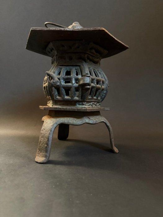 Vintage zeshoekige ijzeren hanglantaarn - Staal - Japan -, Antiek en Kunst, Antiek | Overige Antiek