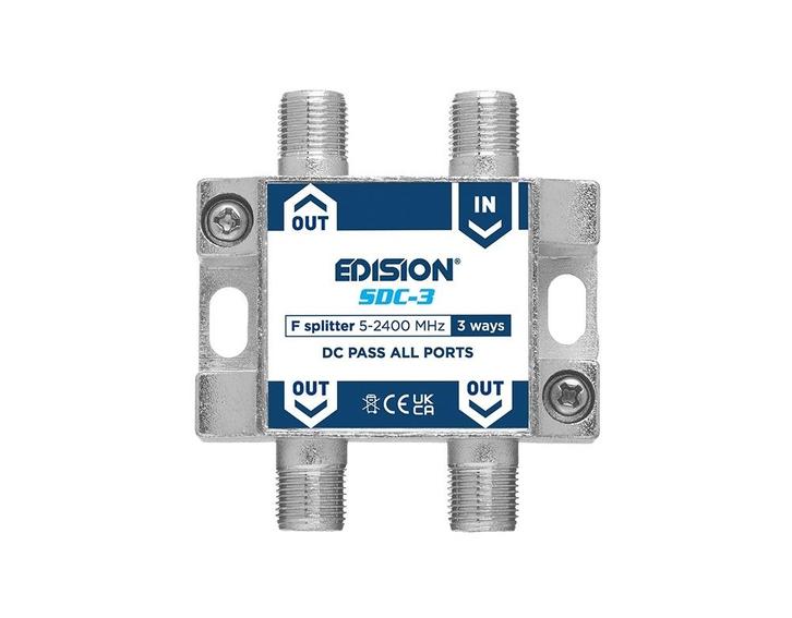 Edision signaal splitter 3-voudig 5-2400 Mhz, Informatique & Logiciels, Commutateurs réseau, Enlèvement ou Envoi