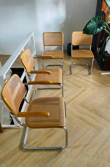 Thonet - Marcel Breuer - Stoel (4) - S 32, S 64 - Beuken beschikbaar voor biedingen