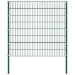 vidaXL Schuttingpaneel met palen ijzer 176,5x160 cm groen, Tuin en Terras, Verzenden, Nieuw