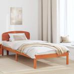 vidaXL Bedframe met hoofdeinde, gewaxte bruine 90x190 cm,, Verzenden, Nieuw