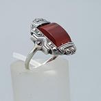 Zilver, Art Deco, Carneool - Ring - + Markasieten.