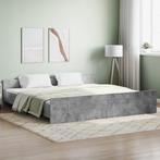vidaXL Bedframe met hoofd- en voeteneinde betongrijs 180x200, Huis en Inrichting, Slaapkamer | Bedden, Verzenden, Nieuw