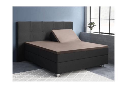 PRIMAVIERA DELUXE Splittopper Satijn Hoeslaken Taupe, Huis en Inrichting, Slaapkamer | Beddengoed