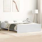 vidaXL Bedframe met hoofd- en voeteneinde wit 120 x 190 cm, Verzenden, Nieuw