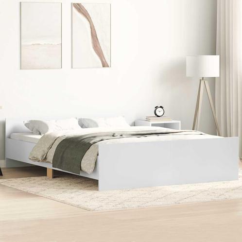 vidaXL Bedframe met hoofd- en voeteneinde wit 120 x 190 cm, Huis en Inrichting, Slaapkamer | Bedden, Nieuw, Verzenden