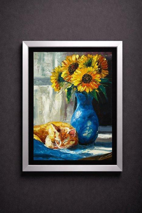 Yuni R. P - Luz de Tarde en Azul, Antiek en Kunst, Kunst | Designobjecten