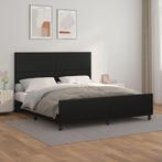 vidaXL Bedframe met hoofdbord kunstleer zwart 180x200 cm, Huis en Inrichting, Slaapkamer | Bedden, Verzenden, Nieuw