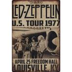 Wandbord Concert Bord - Led Zeppelin US Tour 1977, Verzamelen, Nieuw, Poster, Artwork of Schilderij