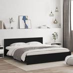 vidaXL Bedframe met hoofdeinde en LED zwart 180x200 cm, Huis en Inrichting, Slaapkamer | Bedden, Verzenden, Nieuw