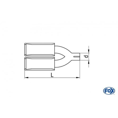 Fox end tip 32-DG-10671-L_d_, Autos : Pièces & Accessoires, Systèmes d'échappement, Envoi