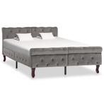 vidaXL Bedframe fluweel grijs 120x200 cm, Huis en Inrichting, Slaapkamer | Bedden, Verzenden, Nieuw