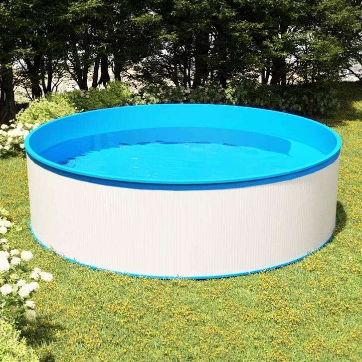 vidaXL Splasher pool 350x90 cm wit, Tuin en Terras, Zwembaden, Nieuw, Verzenden