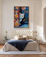 E. García - GATO BLANCO ENTRE LAS CORTINAS XL (NO RESERVE)