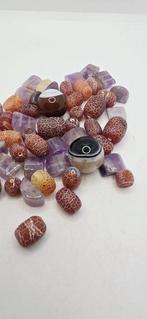 Mala tibétain de 53 perles avec Dzi, veine de dragon et œil